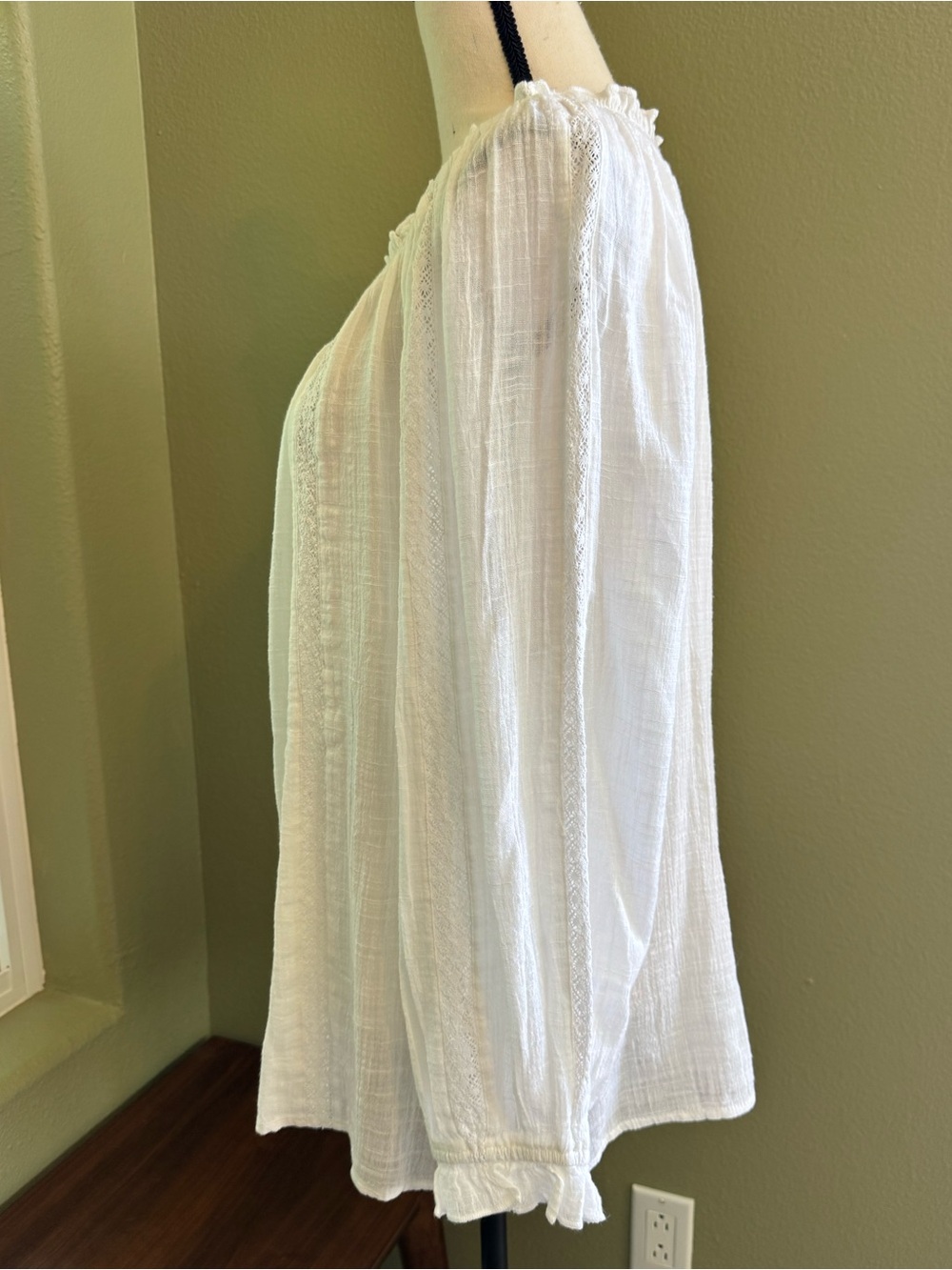 Sundance 100% Cotton Peasant Blouse - Picture 4 of 9